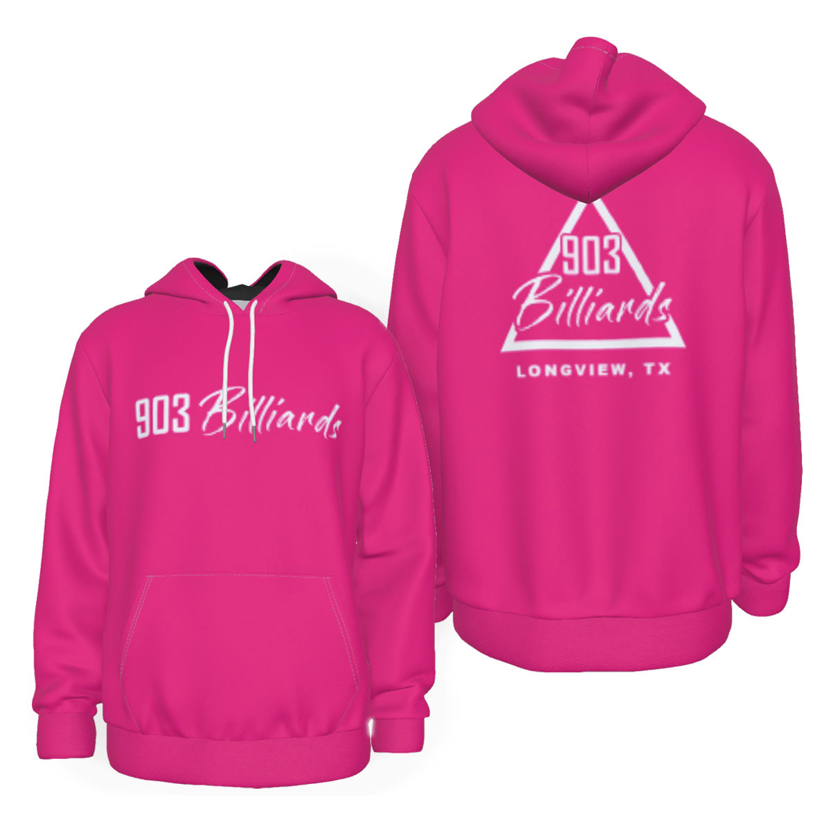 903 Billiards Hot Pink Pull-Over Hoodie