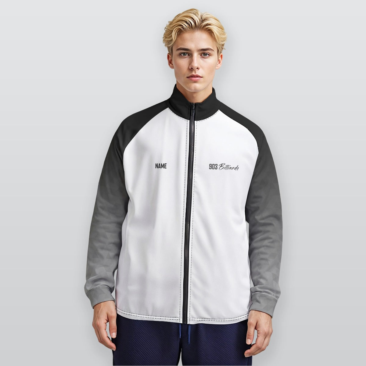 903 Billiards Raglan Fade Jacket - White