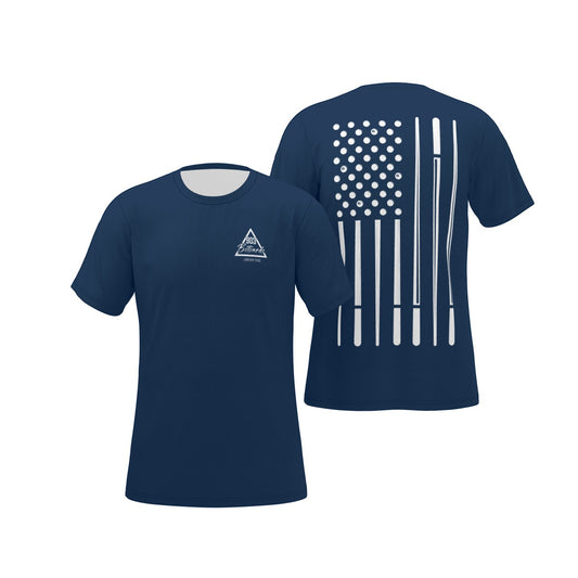 Billiards Flag Tee - Blue